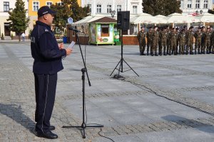 Przemówienie Zastępcy Komendanta Powiatowego Policji w Chełmnie podczas pokazów służb ratowniczych